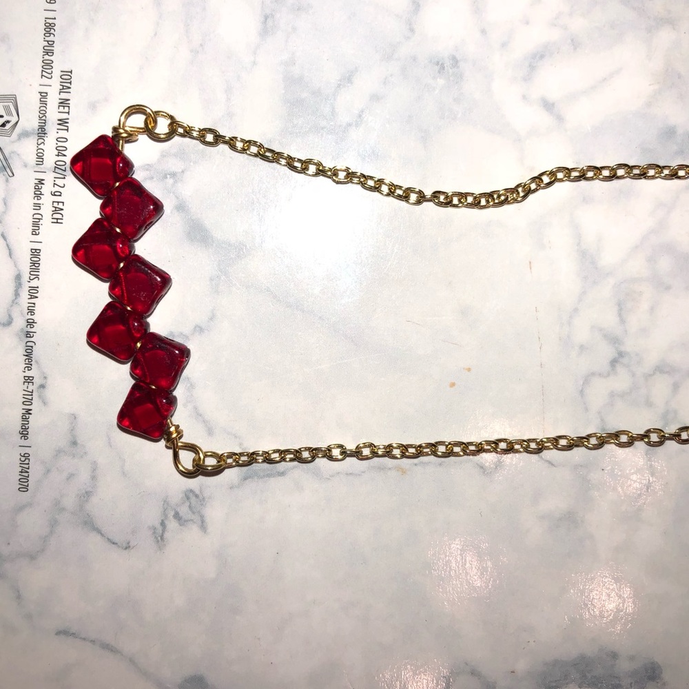 Red and gold necklace